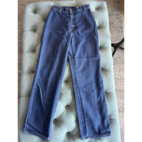 Vintage 70s Levis Jeans USA Made High Waist Wide Leg Own History - Picture 2 of 14